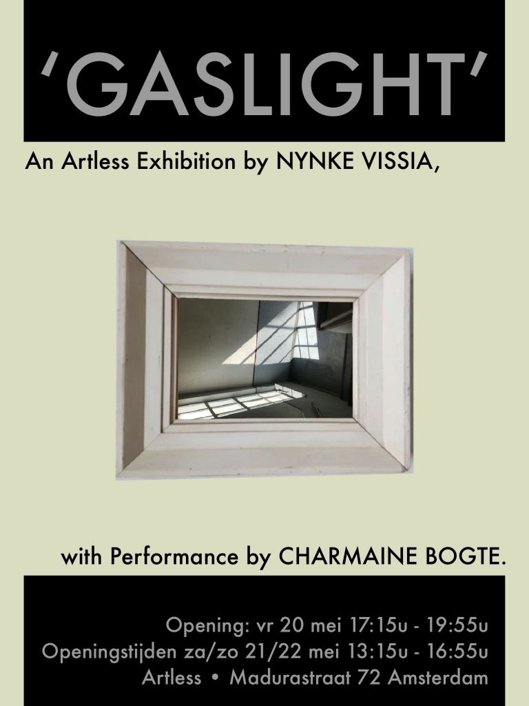 Flyer expositie 'Gaslight' door NYNKE VISSIA